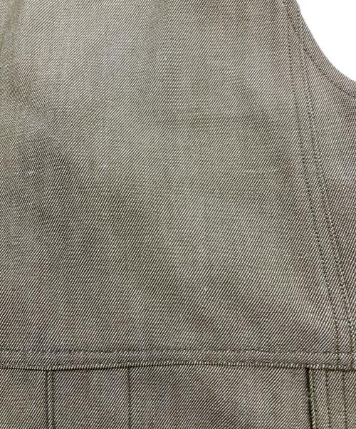 MIOSMOKEY（ミオズモーキー）MIOSMOKEY (ミオズモーキー) C/W DENIM APRON DR：ワンピース カーキ サイズ:36の古着・服飾アイテム