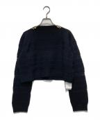 IENAイエナ）の古着「デザインボーダープルオーバー」｜ブラック