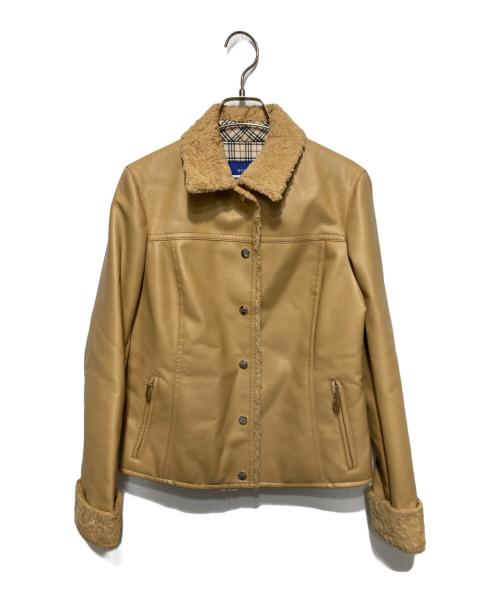 BURBERRY BLUE LABEL（バーバリーロンドンブルーレーベル）BURBERRY BLUE LABEL (バーバリーロンドンブルーレーベル) 内ノヴァレザージャケット ブラウン サイズ:38の古着・服飾アイテム