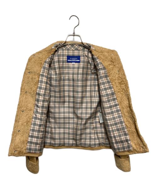 BURBERRY BLUE LABEL（バーバリーロンドンブルーレーベル）BURBERRY BLUE LABEL (バーバリーロンドンブルーレーベル) 内ノヴァレザージャケット ブラウン サイズ:38の古着・服飾アイテム