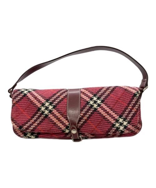 BURBERRY BLUE LABEL（バーバリーロンドンブルーレーベル）BURBERRY BLUE LABEL (バーバリーロンドンブルーレーベル) チェック柄ワンショルダーバッグ ピンクの古着・服飾アイテム