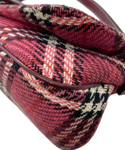 BURBERRY BLUE LABEL（バーバリーロンドンブルーレーベル）BURBERRY BLUE LABEL (バーバリーロンドンブルーレーベル) チェック柄ワンショルダーバッグ ピンクの古着・服飾アイテム