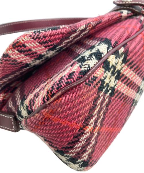 BURBERRY BLUE LABEL（バーバリーロンドンブルーレーベル）BURBERRY BLUE LABEL (バーバリーロンドンブルーレーベル) チェック柄ワンショルダーバッグ ピンクの古着・服飾アイテム