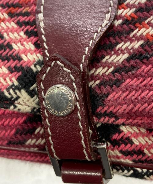 BURBERRY BLUE LABEL（バーバリーロンドンブルーレーベル）BURBERRY BLUE LABEL (バーバリーロンドンブルーレーベル) チェック柄ワンショルダーバッグ ピンクの古着・服飾アイテム