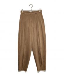 6(ROKU) BEAUTY&YOUTH（ロク ビューティーアンドユース）の古着「STRIPE TUCK PANTS/パンツ」｜ブラウン