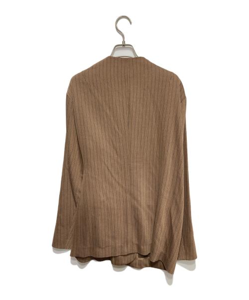 6(ROKU) BEAUTY&YOUTH（ロク ビューティーアンドユース）6(ROKU) BEAUTY&YOUTH (ロク ビューティーアンドユース) STRIPE JACKET/ジャケット ブラウン サイズ:36の古着・服飾アイテム