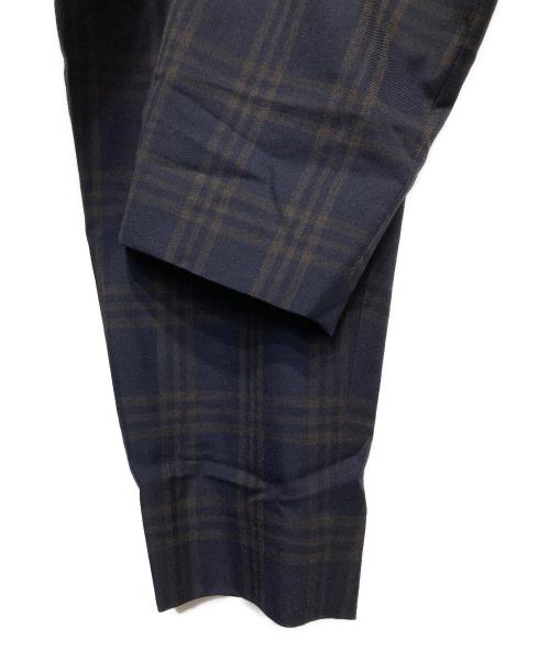 COMME des GARCONS HOMME DEUX（コムデギャルソン オム ドゥ）COMME des GARCONS HOMME DEUX (コムデギャルソン オム ドゥ) Dark Plaid Wool/ダークチェックウールパンツ ネイビー×ブラウン サイズ:Lの古着・服飾アイテム