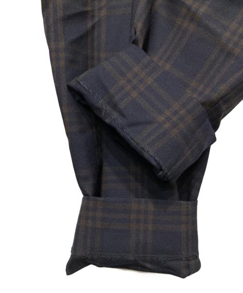 COMME des GARCONS HOMME DEUX（コムデギャルソン オム ドゥ）COMME des GARCONS HOMME DEUX (コムデギャルソン オム ドゥ) Dark Plaid Wool/ダークチェックウールパンツ ネイビー×ブラウン サイズ:Lの古着・服飾アイテム