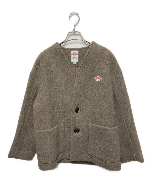 DANTON（ダントン）DANTON (ダントン) WOOL LIGHT PILE COLLARLESS JACKET/パイルジャケット ベージュ サイズ:34の古着・服飾アイテム