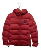 BURBERRY BLACK LABELバーバリーブラックレーベル）の古着「ダウンジャケット」｜レッド