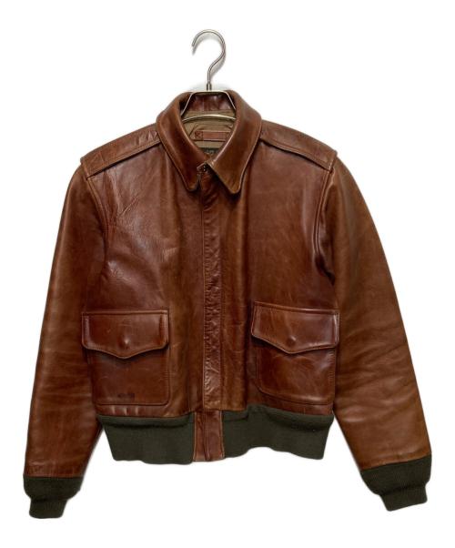 US ARMY（ユーエスアーミー）US ARMY (ユーエスアーミー) A-2レザーフライトジャケット ブラウン サイズ:36の古着・服飾アイテム