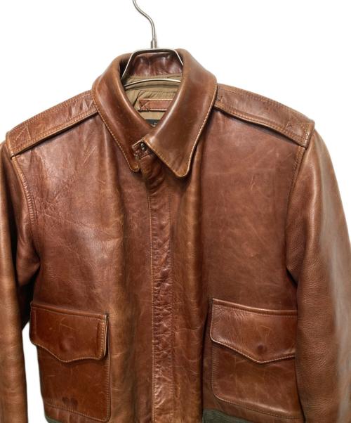 US ARMY（ユーエスアーミー）US ARMY (ユーエスアーミー) A-2レザーフライトジャケット ブラウン サイズ:36の古着・服飾アイテム