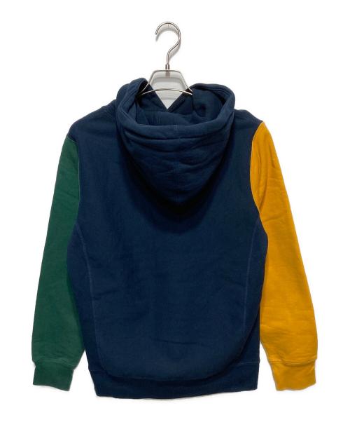 SUPREME（シュプリーム）SUPREME (シュプリーム) Color Blocked Arc Logo Hooded Sweatshirt /カラー ブロックド アーチロゴ フーデッド スウェットシャツ ネイビー×グリーン×イエロー サイズ:Mの古着・服飾アイテム