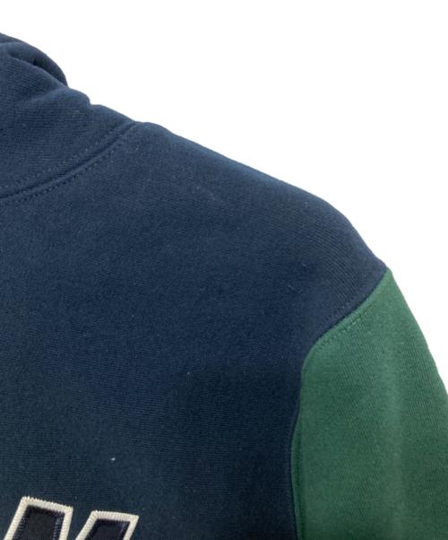 SUPREME（シュプリーム）SUPREME (シュプリーム) Color Blocked Arc Logo Hooded Sweatshirt /カラー ブロックド アーチロゴ フーデッド スウェットシャツ ネイビー×グリーン×イエロー サイズ:Mの古着・服飾アイテム