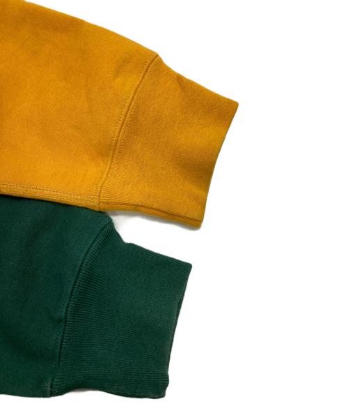 SUPREME（シュプリーム）SUPREME (シュプリーム) Color Blocked Arc Logo Hooded Sweatshirt /カラー ブロックド アーチロゴ フーデッド スウェットシャツ ネイビー×グリーン×イエロー サイズ:Mの古着・服飾アイテム