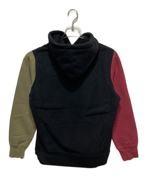 SUPREME（シュプリーム）SUPREME (シュプリーム) Color Blocked Arc Logo Hooded Sweatshirt /カラー ブロックド アーチロゴ フーデッド スウェットシャツ ブラック×カーキ×ボルドー サイズ:Mの古着・服飾アイテム