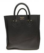 YOUNG & OLSEN The DRYGOODS STOREヤングアンドオルセン ザ ドライグッズストア）の古着「EMBOSSED LEATHER TOTE/エンボスレザートート」｜ブラック