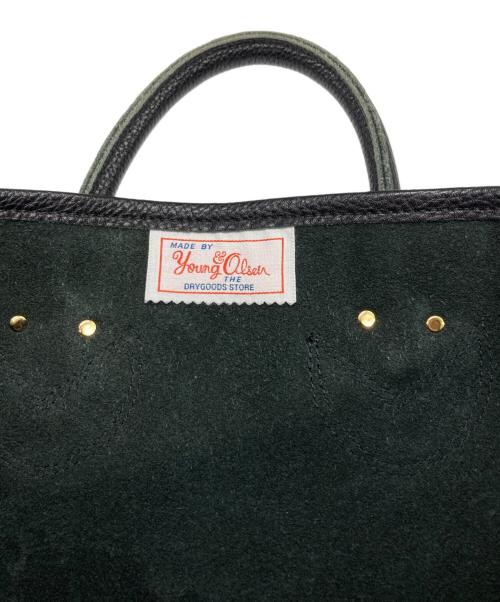 YOUNG & OLSEN The DRYGOODS STORE（ヤングアンドオルセン ザ ドライグッズストア）YOUNG & OLSEN The DRYGOODS STORE (ヤングアンドオルセン ザ ドライグッズストア) EMBOSSED LEATHER TOTE/エンボスレザートート ブラックの古着・服飾アイテム