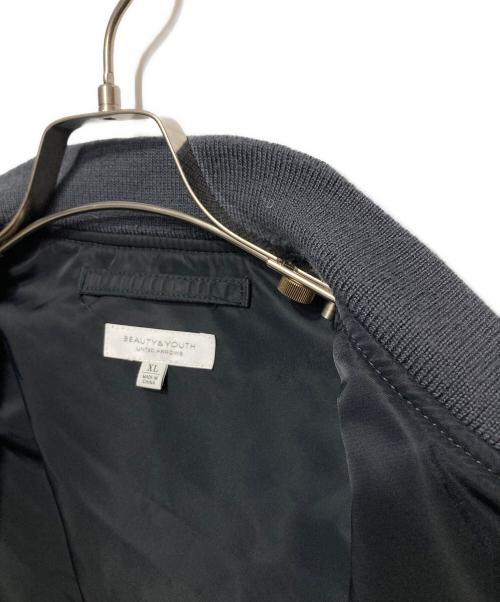BEAUTY&YOUTH（ビューティーアンドユース）BEAUTY&YOUTH (ビューティーアンドユース) 切替MA-1ジャケット ブラック サイズ:XLの古着・服飾アイテム