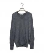SLOANEスローン）の古着「18G メリノウール ワイドリブ ニット」｜グレー
