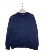 SLOANEスローン）の古着「丸首カーディガン」｜ネイビー