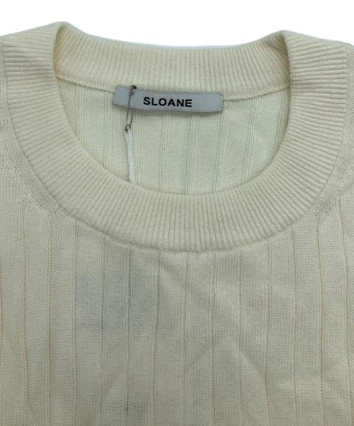 SLOANE（スローン）SLOANE (スローン) 半袖ニット ホワイト サイズ:4の古着・服飾アイテム