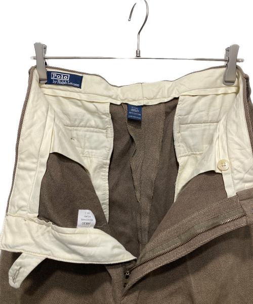POLO RALPH LAUREN（ポロ・ラルフローレン）POLO RALPH LAUREN (ポロ・ラルフローレン) タックパンツ ベージュ サイズ:34の古着・服飾アイテム