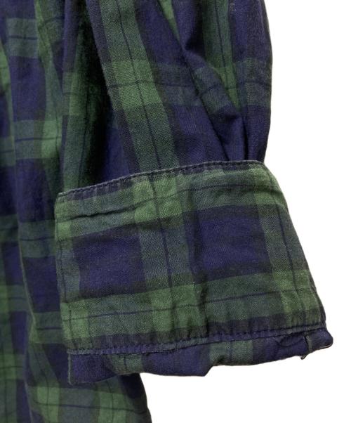 AiE（エーアイイー）AiE (エーアイイー) チェックシャツ グリーン×ネイビー サイズ:Lの古着・服飾アイテム