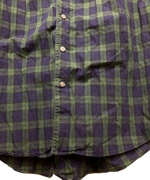 AiE（エーアイイー）AiE (エーアイイー) チェックシャツ グリーン×ネイビー サイズ:Lの古着・服飾アイテム