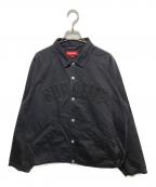 SUPREMEシュプリーム）の古着「Snap Front Twill Jacket / スナップ フロント ツイル ジャケット」｜ブラック