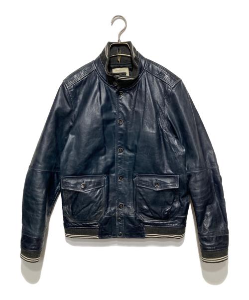 nano・universe（ナノ・ユニバース）nano・universe (ナノ・ユニバース) CLOSED (クローズド) ホースレザージャケット ネイビー サイズ:40の古着・服飾アイテム