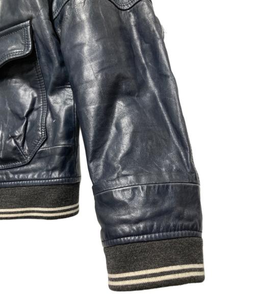 nano・universe（ナノ・ユニバース）nano・universe (ナノ・ユニバース) CLOSED (クローズド) ホースレザージャケット ネイビー サイズ:40の古着・服飾アイテム