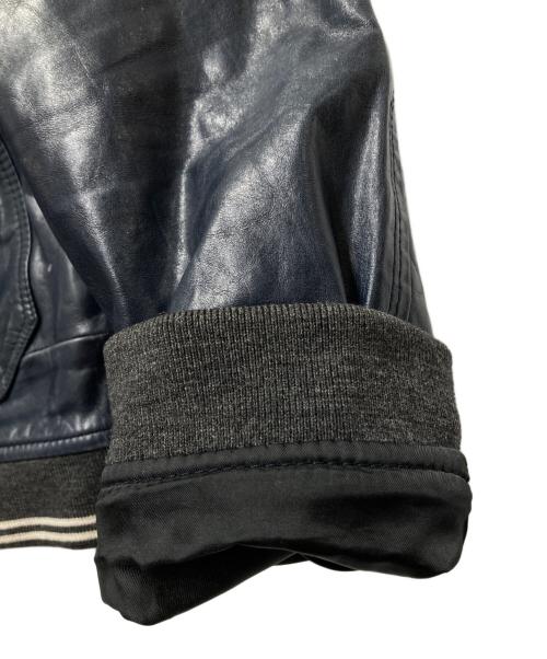 nano・universe（ナノ・ユニバース）nano・universe (ナノ・ユニバース) CLOSED (クローズド) ホースレザージャケット ネイビー サイズ:40の古着・服飾アイテム