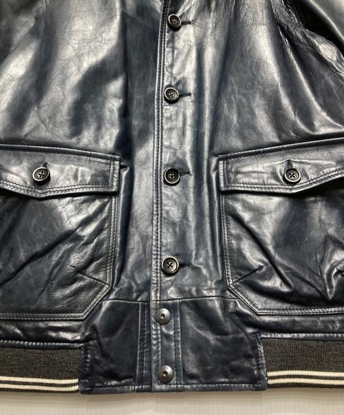nano・universe（ナノ・ユニバース）nano・universe (ナノ・ユニバース) CLOSED (クローズド) ホースレザージャケット ネイビー サイズ:40の古着・服飾アイテム