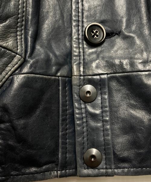 nano・universe（ナノ・ユニバース）nano・universe (ナノ・ユニバース) CLOSED (クローズド) ホースレザージャケット ネイビー サイズ:40の古着・服飾アイテム