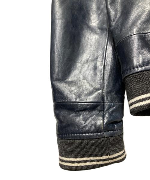 nano・universe（ナノ・ユニバース）nano・universe (ナノ・ユニバース) CLOSED (クローズド) ホースレザージャケット ネイビー サイズ:40の古着・服飾アイテム