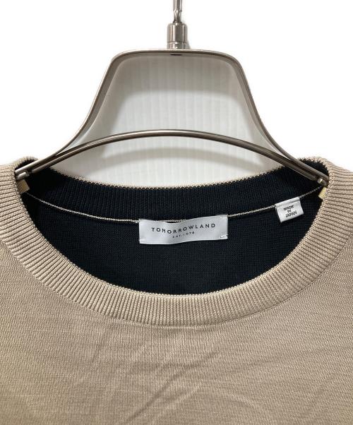 TOMORROW LAND（トゥモローランド）TOMORROW LAND (トゥモローランド) 半袖ニット ベージュ サイズ:Mの古着・服飾アイテム