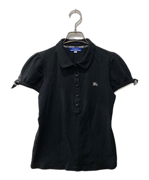 BURBERRY BLUE LABEL（バーバリー ブルー レーベル）BURBERRY BLUE LABEL (バーバリー ブルー レーベル) ポロシャツ ブラック サイズ:38の古着・服飾アイテム