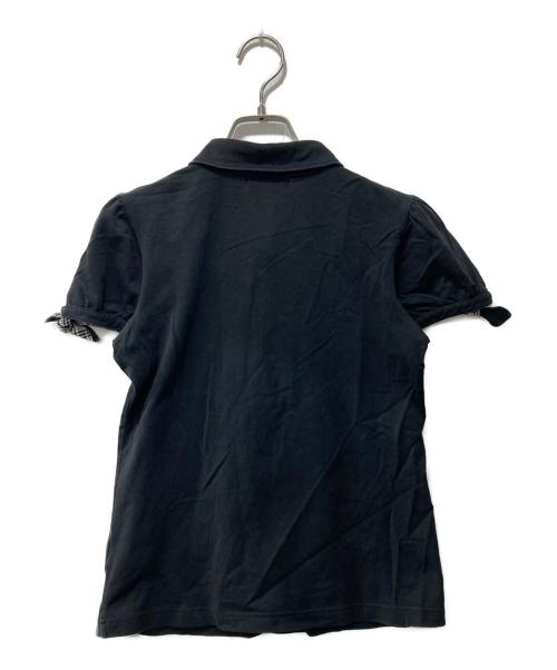 BURBERRY BLUE LABEL（バーバリー ブルー レーベル）BURBERRY BLUE LABEL (バーバリー ブルー レーベル) ポロシャツ ブラック サイズ:38の古着・服飾アイテム