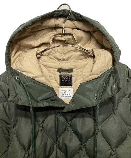 TAION（タイオン）TAION (タイオン) ミリタリーダウンフーディー グリーン サイズ:ASIA:Sの古着・服飾アイテム