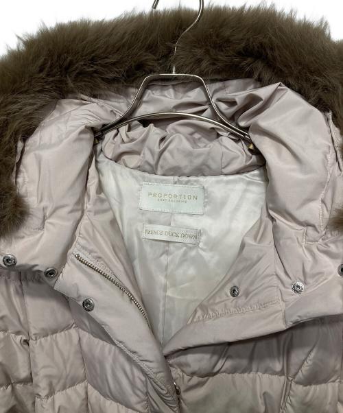 PROPORTION BODY DRESSING（プロポーションボディドレッシング）PROPORTION BODY DRESSING (プロポーションボディドレッシング) ベーシックロングダウン ピンク サイズ:Mの古着・服飾アイテム