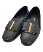 Salvatore Ferragamoサルヴァトーレ フェラガモ）の古着「ヴァラレザーパンプス」｜ブラック