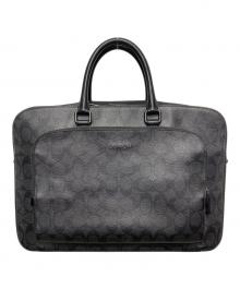 COACH（コーチ）の古着「イーサン ブリーフ・シグネチャー キャンバス」｜ブラック