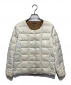 TAIONタイオン）の古着「リバーシブルダウンジャケット」｜ブラウン×ホワイト