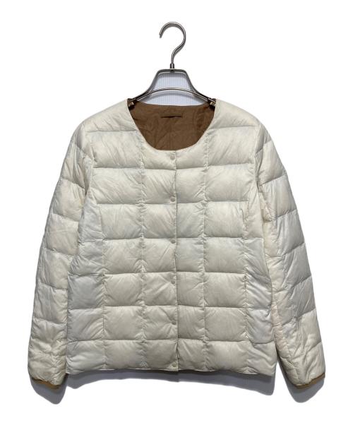 TAION（タイオン）TAION (タイオン) リバーシブルダウンジャケット ブラウン×ホワイト サイズ:Fの古着・服飾アイテム