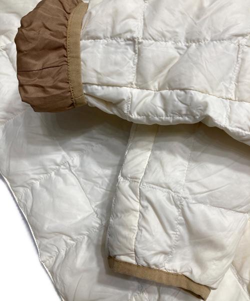TAION（タイオン）TAION (タイオン) リバーシブルダウンジャケット ブラウン×ホワイト サイズ:Fの古着・服飾アイテム