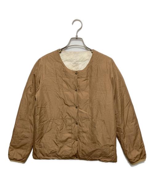 TAION（タイオン）TAION (タイオン) リバーシブルダウンジャケット ブラウン×ホワイト サイズ:Fの古着・服飾アイテム