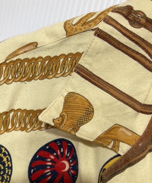 RALPH LAUREN（ラルフローレン）RALPH LAUREN (ラルフローレン) 馬具柄オープンカラーシャツ イエロー サイズ:9の古着・服飾アイテム