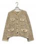 TORRAZZO DONNA（トラッゾドンナ）の古着「ツイードニットジャケット」｜ベージュ