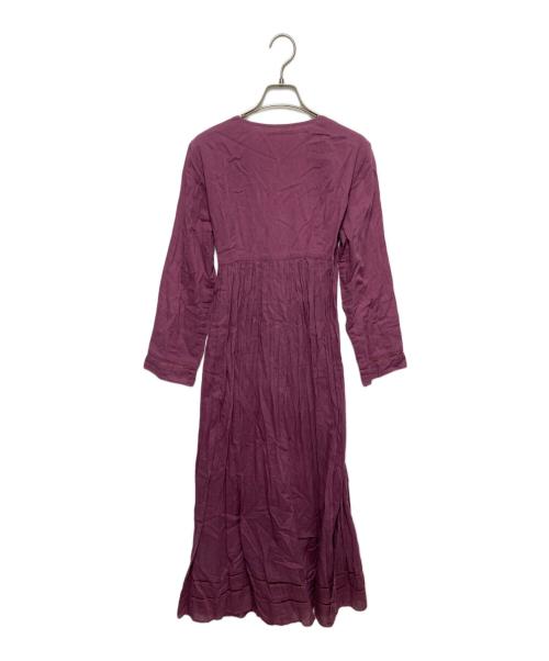 ne quittez pas（ヌキテパ）ne quittez pas (ヌキテパ) コットンボイル クロスオーバーフロントガウン パープル サイズ:表記なしの古着・服飾アイテム